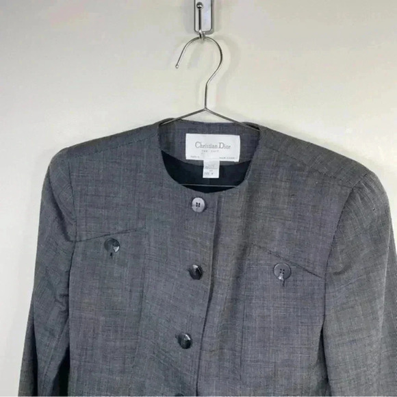 Christian Dior Gray Wool Blazer - Picture 4 of 9
